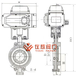 D973电动对夹蝶阀