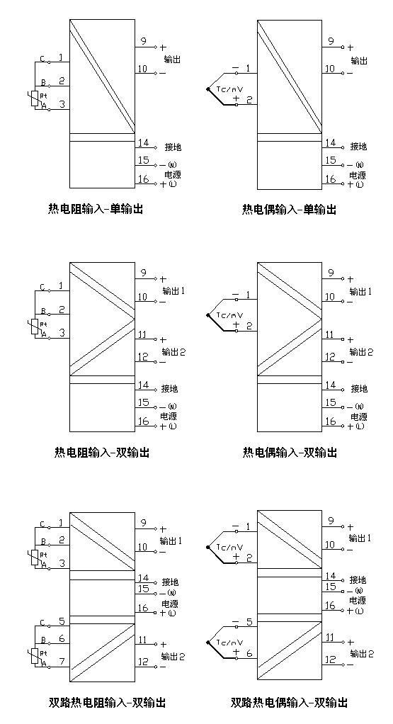 温度变送器应用接线
