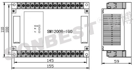 RS485接口10通道DS18B20温度采集仪（标准MODBUS-RTU协议）(Zigbee,无线,SM1200W、RS485接口、10通道、160点、变送模块、DS18B20采集工作站、DS18B20采集仪、单总线采集仪|SM1200B-160)