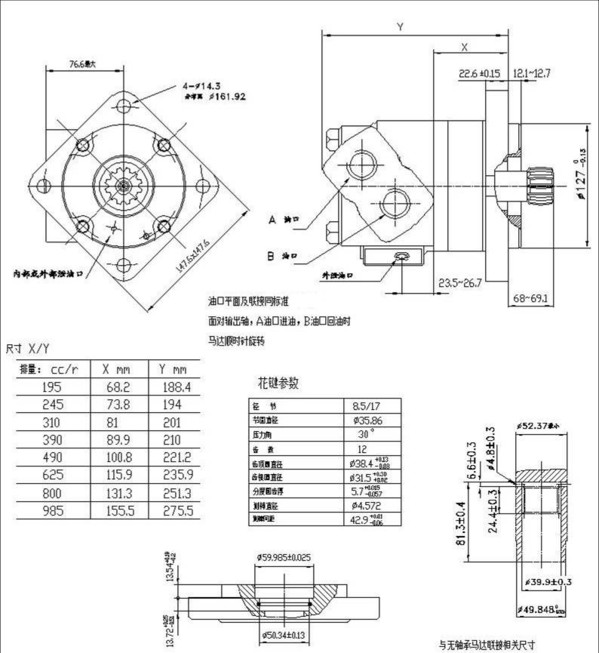 BM6无轴承液压马达