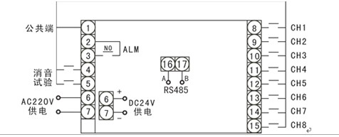 NHR-5810系列八路闪光报警器